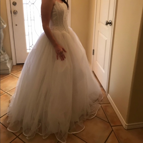 Fleur de Lis Ball Gown Wedding/Debutante Dress - Picture 2 of 8